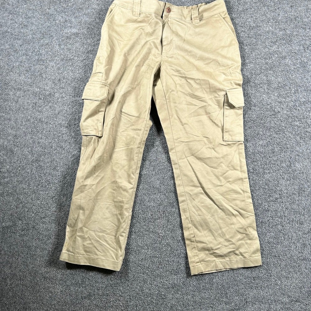 Dickies Cargo Pants Womens Size 12R Beige Straight Leg Utility Khaki Stretch